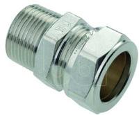 Bonfix knelkoppeling - Puntstuk - 3/4 x 22mm - Vertint Messing - thumbnail