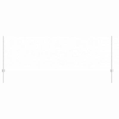 VidaXL Hek met paal zilver 0,8 x 25 m staal