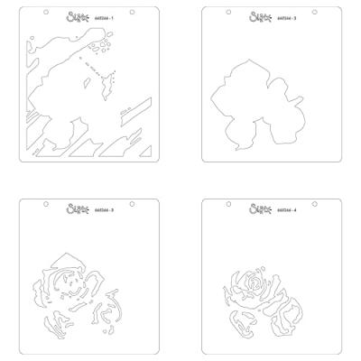 Sizzix • layered stencils watercolor roses 4stuks