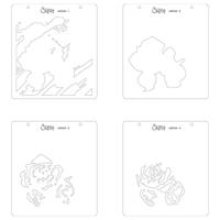 Sizzix • layered stencils watercolor roses 4stuks - thumbnail