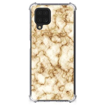 Samsung Galaxy A12 Anti-Shock Hoesje Marmer Goud Samsung Galaxy A12 Anti-Shock Hoesje Marmer Goud