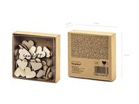 Houten Confetti Hartjes (50st) - thumbnail