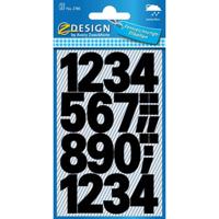 Kangaro Cijferetiket z-design home zwart pk/10 - thumbnail