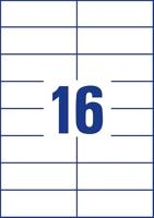 Avery Zweckform 3484, Universele etiketten, Ultragrip, wit, 100 vel, 16 per vel, 105 x 37 mm - thumbnail