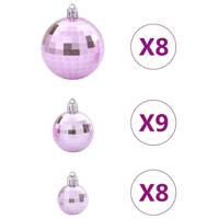 Kerstballen 100 st 3/4/6 cm roze - thumbnail