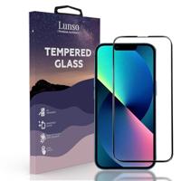 Lunso - Gehard Beschermglas - Full Cover Tempered Glass - iPhone 13 Mini - Black Edge - thumbnail