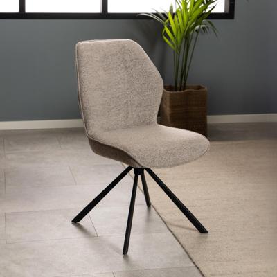 Bendt Draaibare Eetkamerstoel 'Chandler' Bouclé, kleur Beige Bendt Draaibare Eetkamerstoel 'Chandler' Bouclé, kleur Beige