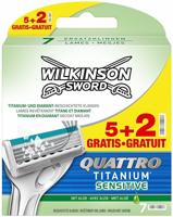 Wilkinson Quattro titanium sensitive mesjes 5+2 7 Stuks - thumbnail