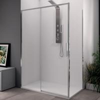 Douchecabine Lacus Torcello Aluminium Helder Glas Chroom (alle maten) - thumbnail