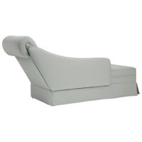 Chaise longue met bolster&rechterarmleuning fluweel lichtgrijs - thumbnail