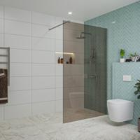 Fortifura Galeria inloopdouche - 120x200cm - rookglas - wandarm - chroom SW797944/SW797904 - thumbnail