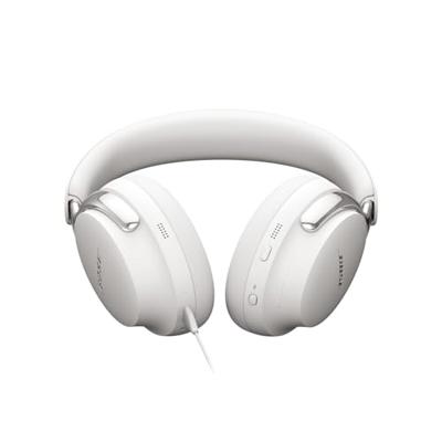 Bose Nieuwe QuietComfort Ultra Bluetooth hoofdtelefoon (2e gen.), draadloze hoofdtelefoon met ruimtelijke audio, over-ear noise cancelling met microfoon, afspeeltijd tot 30 uur, Rookwit