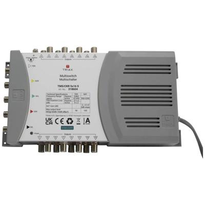 Triax TMS/CKR 5x16 S Satelliet multiswitch Ingangen (satelliet): 5 (4 satelliet / 1 terrestrisch) Aantal gebruikers: 16 Triax TMS/CKR 5x16 S Satelliet multiswitch Ingangen (satelliet): 5 (4 satelliet / 1 terrestrisch) Aantal gebruikers: 16