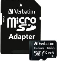 Verbatim MICRO SDXC 64GB CL 10 ADAP microSDXC-kaart 64 GB Class 10 Incl. SD-adapter - thumbnail