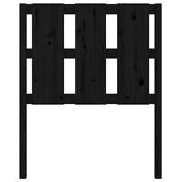 Hoofdbord 80,5x4x100 cm massief grenenhout zwart - thumbnail