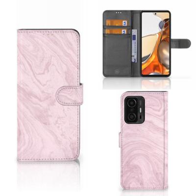 Xiaomi 11T | 11T Pro | Bookcase | Marble Pink - Origineel Cadeau Vriendin