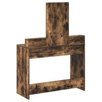 Kaptafel met lade Gerookt eiken 100 x 41 x 140 cm Bewerkt hout - thumbnail