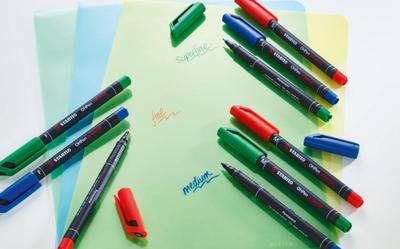 Permanente markeerstift Stabilo OHPen Zwart 10 Onderdelen