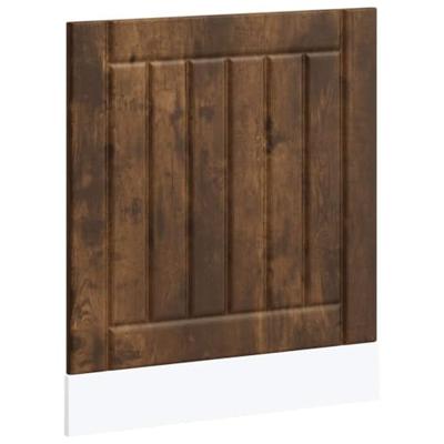Vaatwaspaneel Lucca bewerkt hout gerookt eikenkleurig