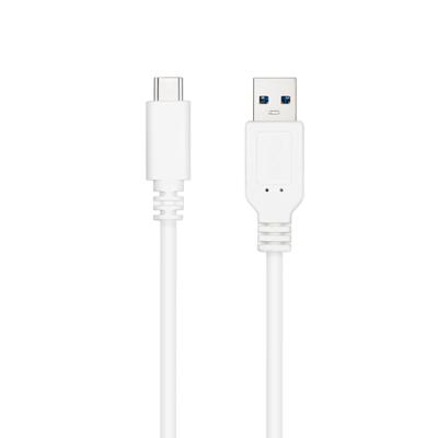 NANOCABLE 10.01.4001-W - USB 3.1-kabel, Gen2 10 Gbit/s 3A, USB-C-stekker naar USB-A-stekker, wit, 1 m
