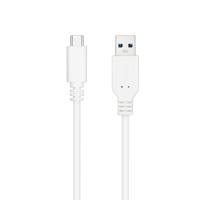 NANOCABLE 10.01.4001-W - USB 3.1-kabel, Gen2 10 Gbit/s 3A, USB-C-stekker naar USB-A-stekker, wit, 1 m - thumbnail