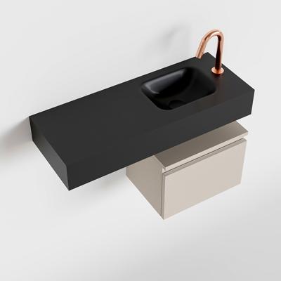 MONDIAZ ANDOR 40cm toiletmeubel linen. LEX 80cm wastafel urban rechts 1 kraangat MONDIAZ ANDOR 40cm toiletmeubel linen. LEX 80cm wastafel urban rechts 1 kraangat