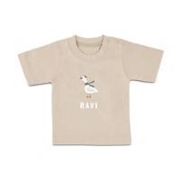 Baby shirt bedrukken - Korte mouw - Beige - 86/92 - thumbnail