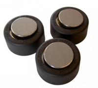 Soundcare: Superspikes Zelfklevende High-End Spikes 3 stuks - Chroom/Zwart - thumbnail