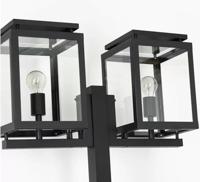 Vecht tuinlantaarn 2-lichts Zwart - thumbnail