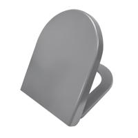 Closetzitting Soft-close Vesta Wiesbaden tbv Wandcloset 52 cm Mat Grijs - thumbnail