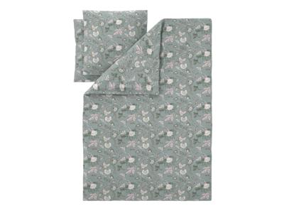 LIVARNO Satijnen dekbedovertrek 200 x 200 cm (Groen)