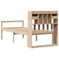 Bed met boekenkast zonder matras massief grenenhout 100x200 cm - thumbnail