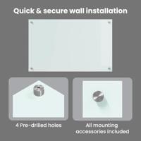 VidaXL Keuken achterwand 2 pcs wit 80 x 50 cm gehard glas - thumbnail