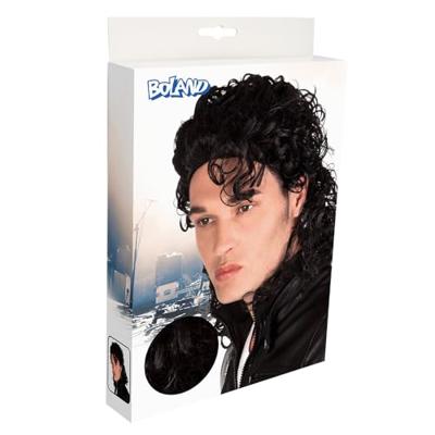 Pruik Popster zwart