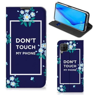Huawei P40 Lite Design Case Flowers Blue DTMP Huawei P40 Lite Design Case Flowers Blue DTMP