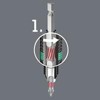 Wera 8757-9/BTZ Rapidaptor 05073418001 Bitset 10-delig Kruiskop Phillips, Kruiskop Pozidriv, Binnen-Torx Bitset - thumbnail