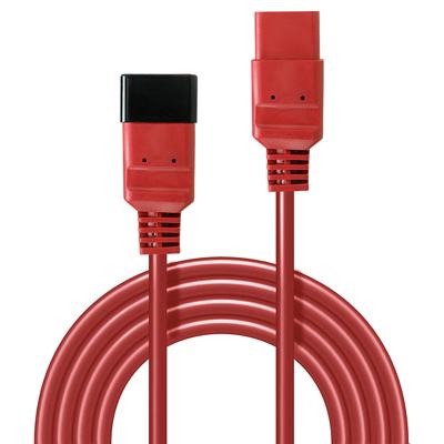 Lindy 30125 3m C20 stekker C19 stekker Zwart, Rood electriciteitssnoer