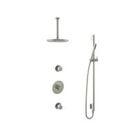 Hotbath Buddy - Inbouw Regendoucheset - 2 Stopkranen - Thermostatisch - Plafondbuis 30 cm - Hoofddouche 250 mm - Staafhanddouche - Glijstang 900 mm - Waterbesparend - V02 - thumbnail