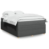 Boxspring met matras stof donkergrijs 180x200 cm - thumbnail