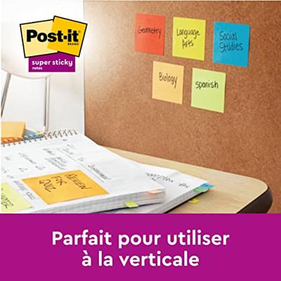Post-it Super Sticky notes Soulful, 90 vel, ft 76 x 127 mm, geassorteerde kleuren, pak van 6 blokken