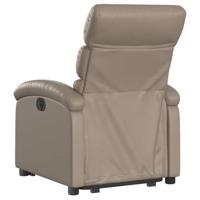 Sta-op-stoel elektrisch kunstleer cappuccinokleurig - thumbnail