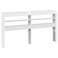 Bedframe met hoofdeinde zonder matras 140x200 cm wit - thumbnail
