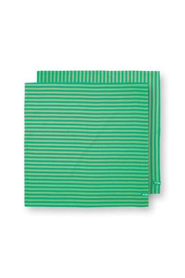 Pip Studio Stripes Set/2 Theedoeken Groen Pip Studio Stripes Set/2 Theedoeken Groen