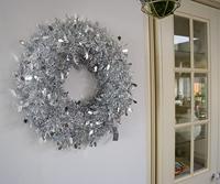 Kerstkrans Lametta Ø50cm Zilver - thumbnail