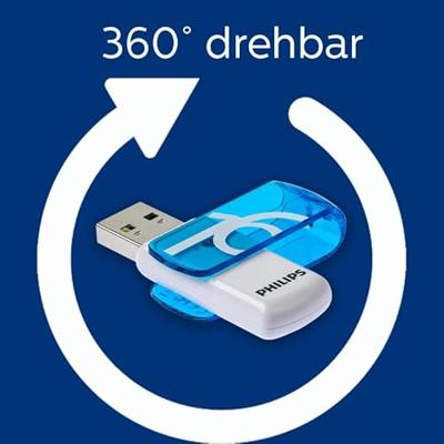 Philips VIVID USB-stick 16 GB Blauw FM16FD05B/00 USB-A 2.0