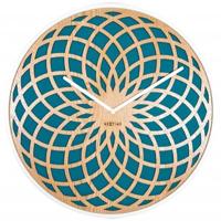 NeXtime klok 3150tq sun small, ø35 cm, wall, turqoise - thumbnail