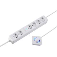 Sygonix SY-4535066 Stekkerdoos met schakelaar Wit Randaarde stekker 1 stuk(s) - thumbnail