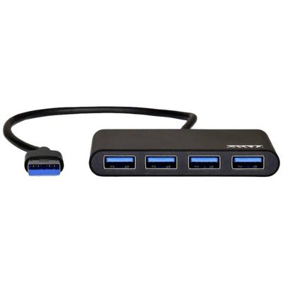 PORT Designs 900121 900121 USB-hub 4 poorten USB-A USB 3.0 5 GBit/s Zwart