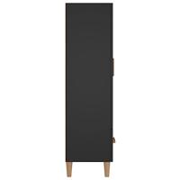 Hoge kast 70x31x115 cm bewerkt hout zwart - thumbnail