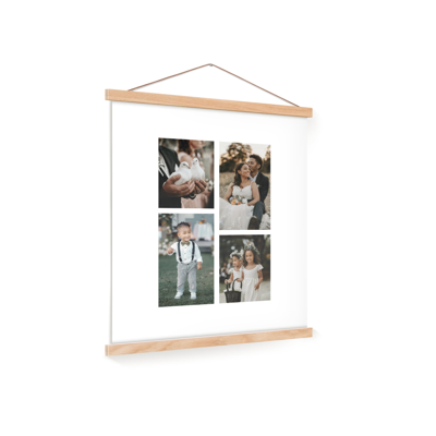 Gepersonaliseerde poster met houten posterhanger 40x50